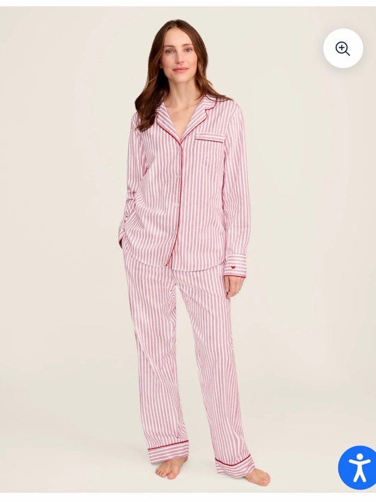 J. Crew Other - J. Crew Pink & White Striped Button-Front Pajama Set
